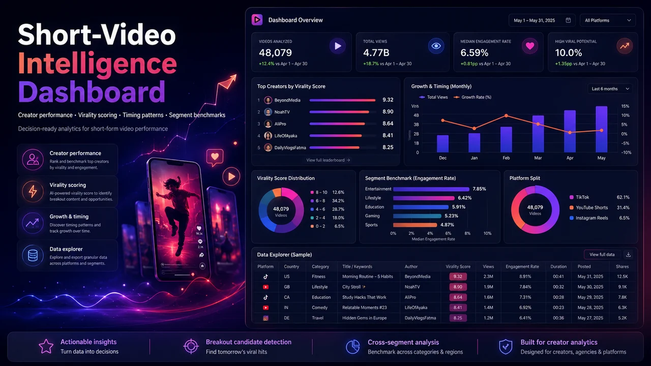 Short Video Intelligence Dashboard